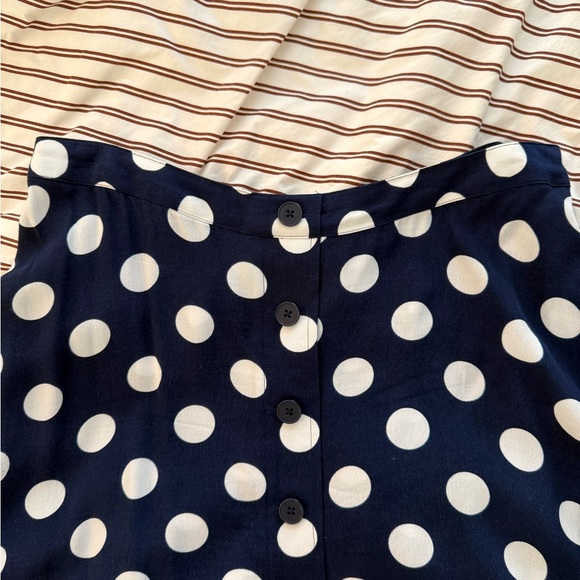 Talbots Navy Blue Button Front Skirt - Picture 1 of 7